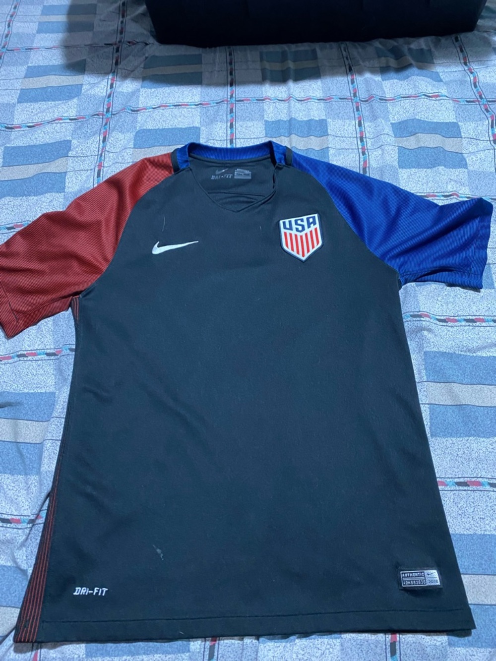 Nike USA Soccer Jersey Mens Medium Black 2016 USMNT Copa America Authentic